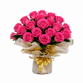BUQUÊ 20 ROSAS COR DE ROSAS